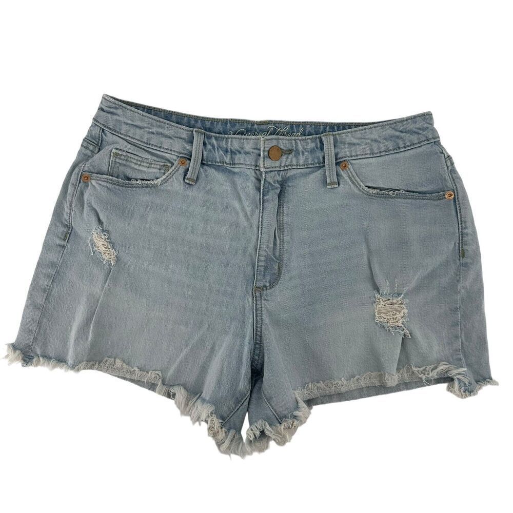 Universal Thread High Rise Shortie Blue Jean Shorts Light Wash Size 12 31 Waist